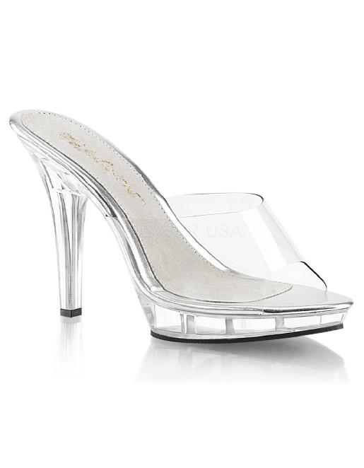 Pleaser Lip 101 Heel Slide Clear - Accessories - Footwear