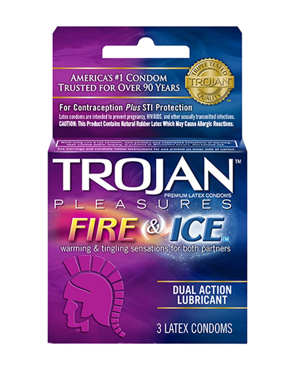 Trojan Fire N' Ice Sensation Condoms 3pk