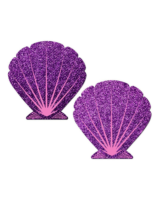 Pastease Purple Glitter Seashell Pasties
