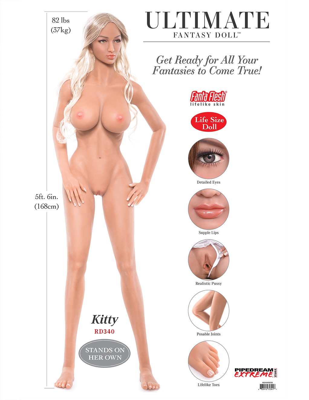 Pipedream Ultimate Fantasy Dolls Kitty - Novelties - Masturbator