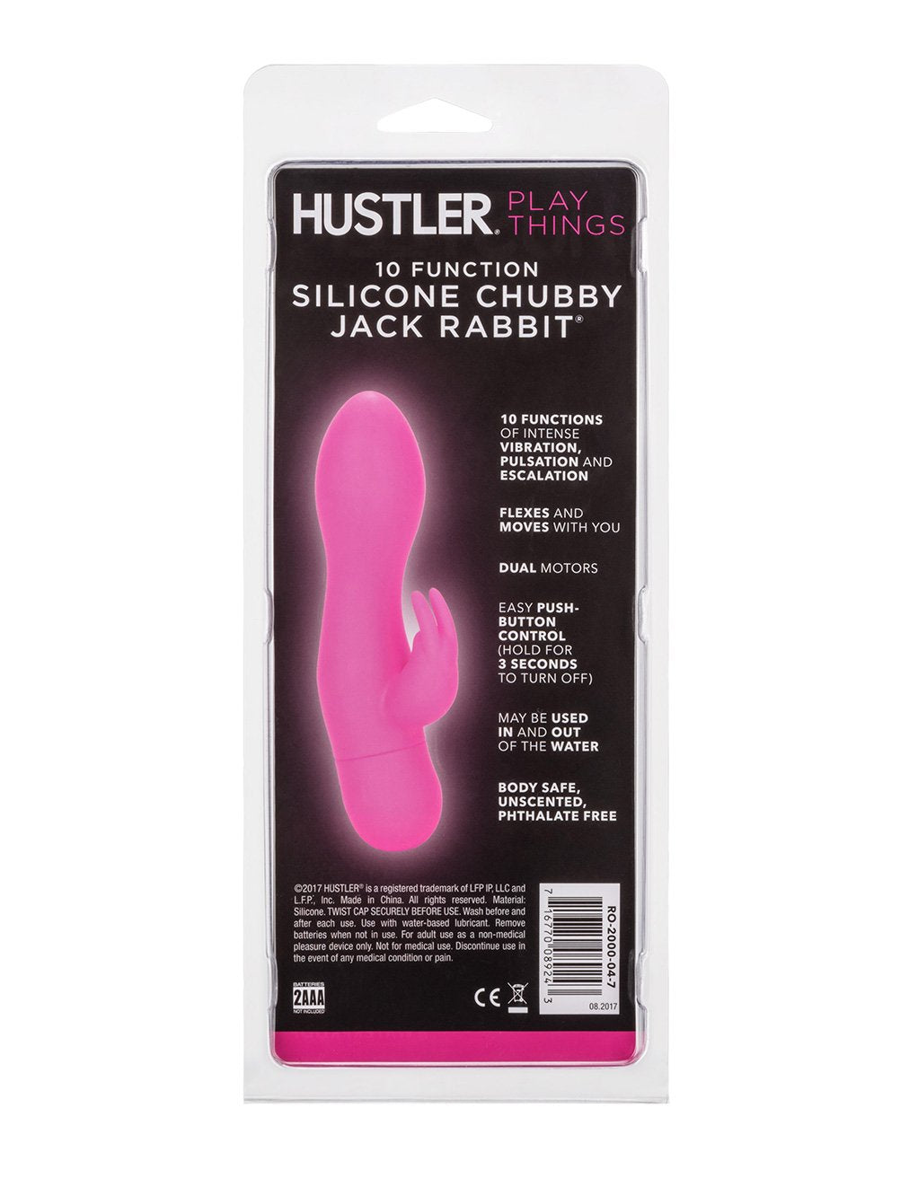 Hustler Playthings Silicone Chubby Jack Rabbit - Novelties - G Spot