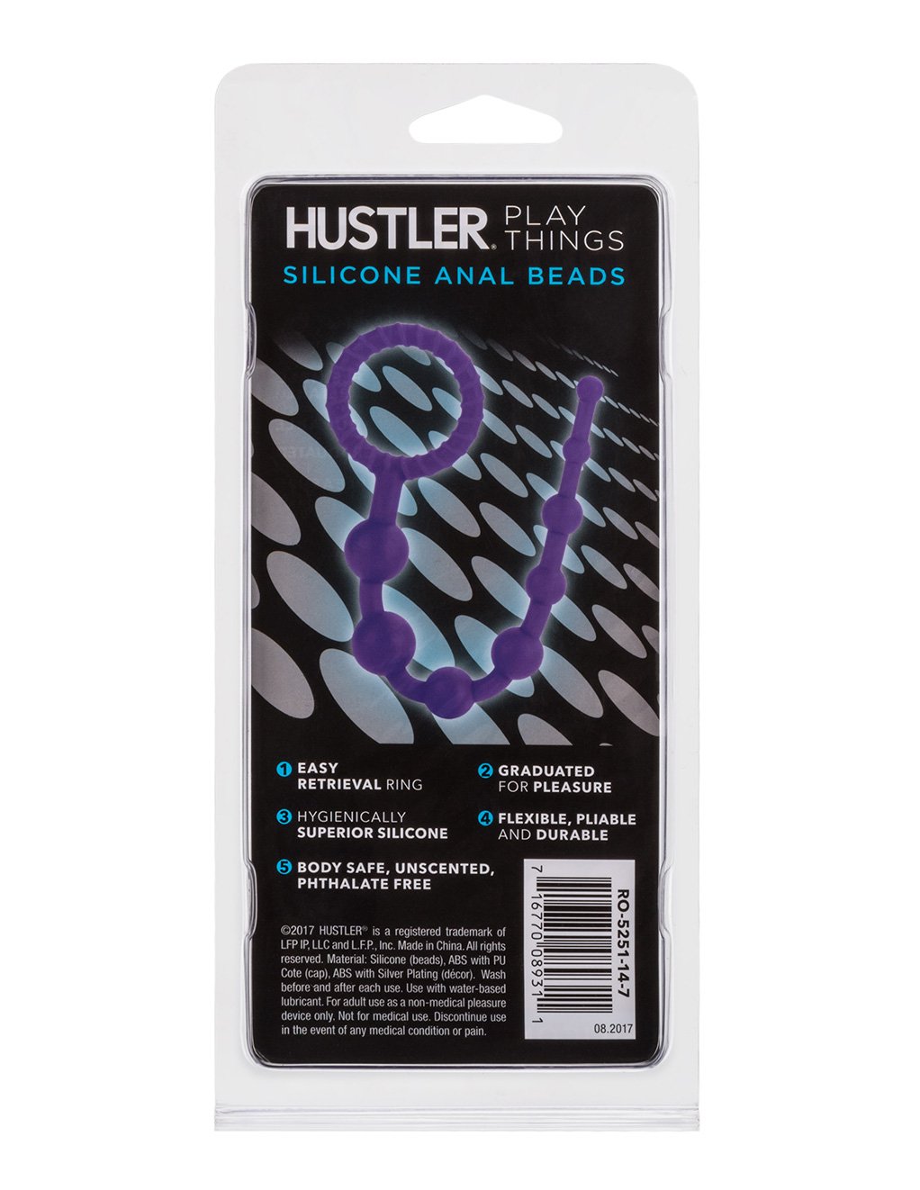 Hustler Playthings Silicone Anal Beads - Novelties - Beads