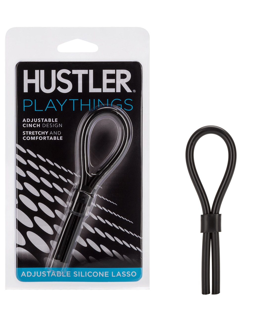Hustler Playthings Adjustable Silicone Lasso Cockring - Novelties - Cockring