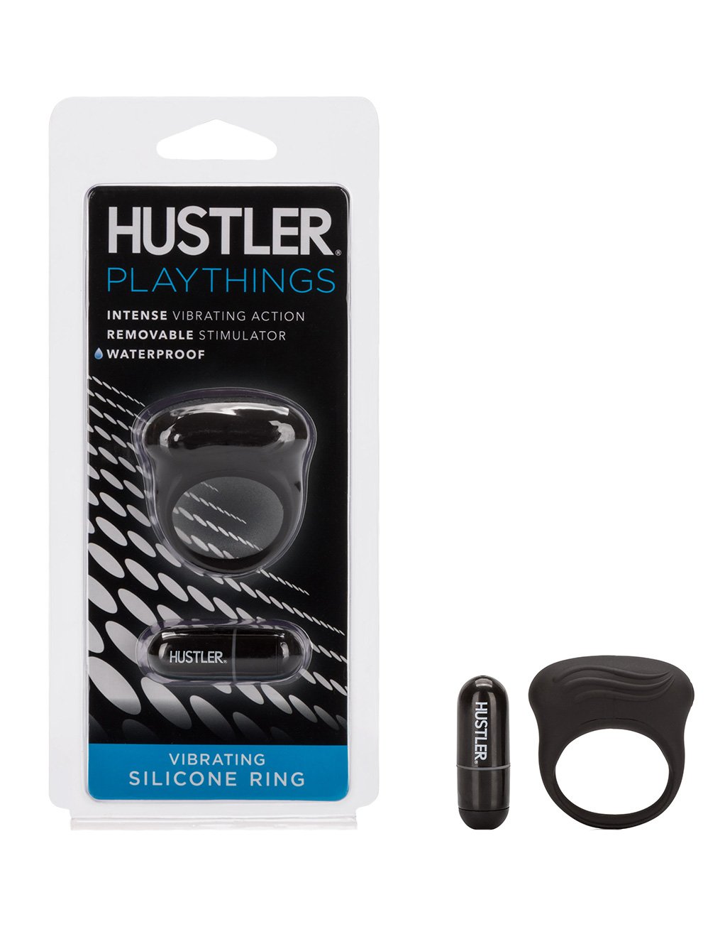Hustler Playthings Vibrating Silicone Cockring - Novelties - Cockring