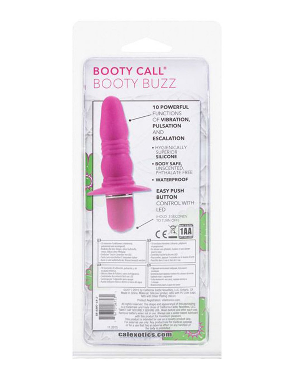 Cal Exotics Booty Call Buzz Waterproof Anal Plug - Novelties - Plug