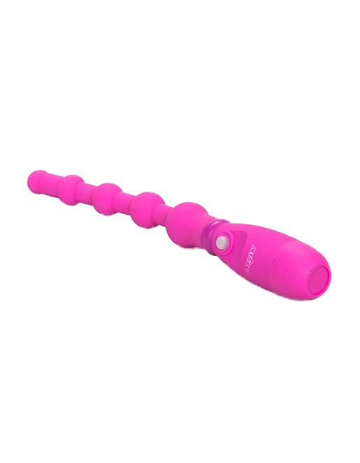 Cal Exotics Booty Call Booty Flexer Silicone Vibrating Anal Beads Pink - Novelties - Beads