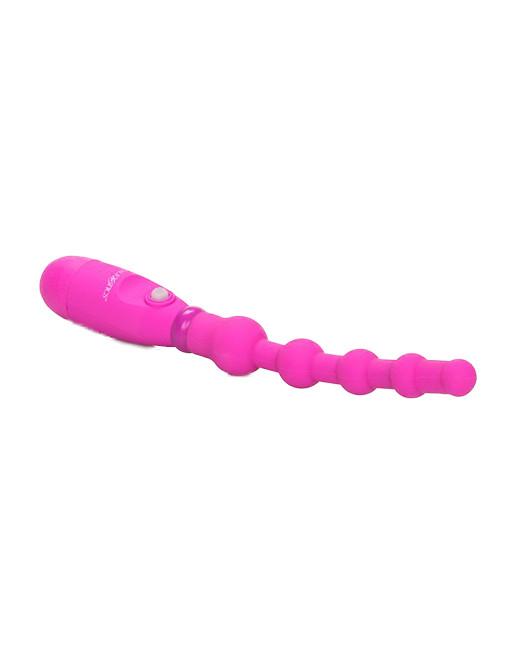 Cal Exotics Booty Call Booty Flexer Silicone Vibrating Anal Beads Pink - Novelties - Beads