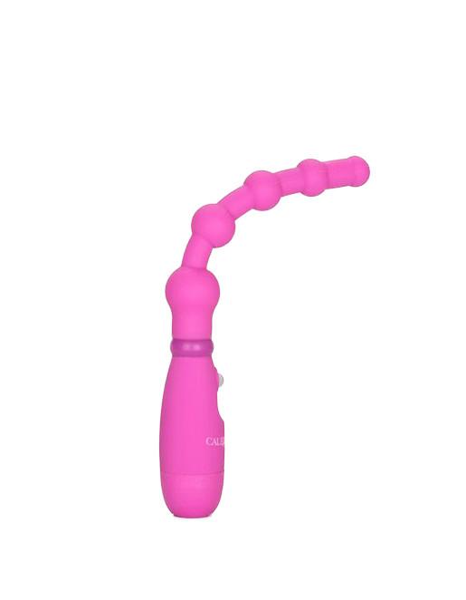 Cal Exotics Booty Call Booty Flexer Silicone Vibrating Anal Beads Pink - Novelties - Beads