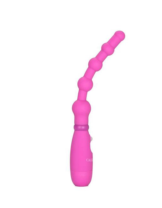 Cal Exotics Booty Call Booty Flexer Silicone Vibrating Anal Beads Pink
