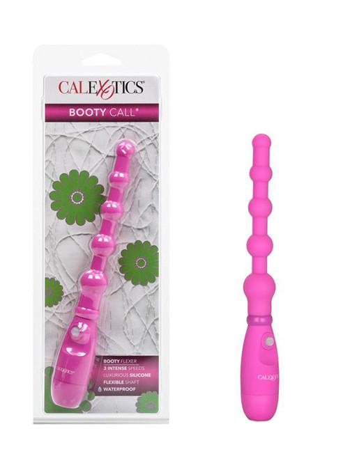 Cal Exotics Booty Call Booty Flexer Silicone Vibrating Anal Beads Pink - Novelties - Beads