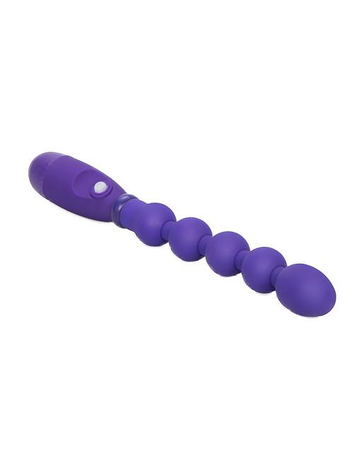 Cal Exotics Booty Call Booty Bender Silicone Vibrating Anal Beads Purple - Novelties - Beads