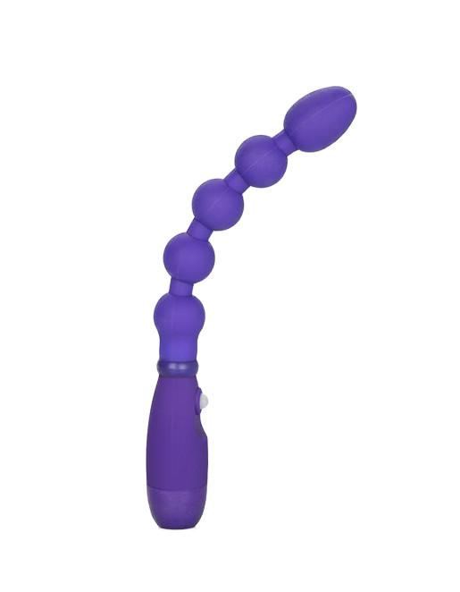 Cal Exotics Booty Call Booty Bender Silicone Vibrating Anal Beads Purple - Novelties - Beads