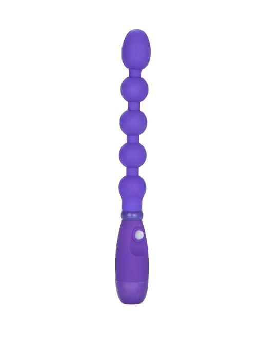 Cal Exotics Booty Call Booty Bender Silicone Vibrating Anal Beads Purple - Novelties - Beads