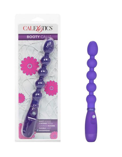 Cal Exotics Booty Call Booty Bender Silicone Vibrating Anal Beads Purple - Novelties - Beads