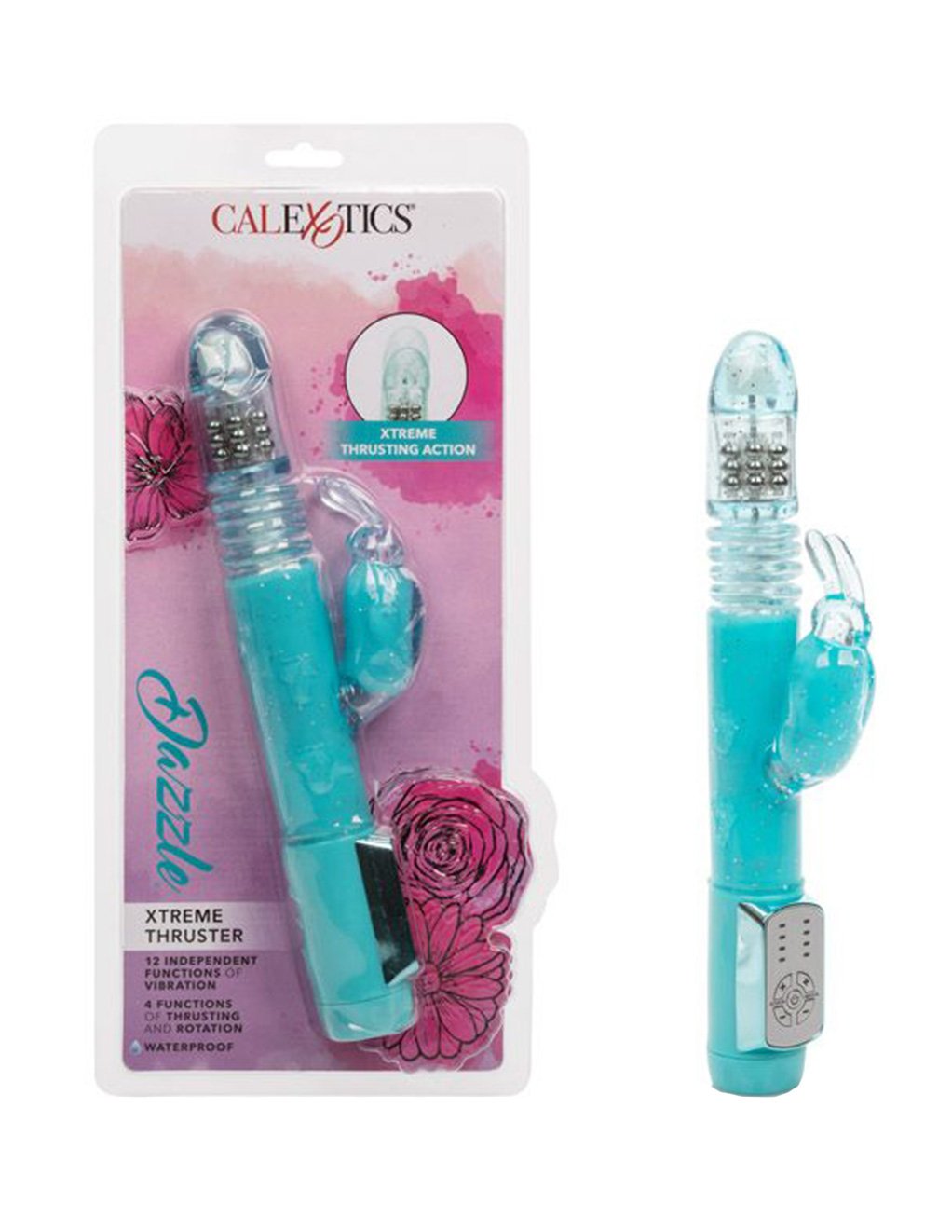 Cal Exotics Dazzle Xtreme Thruster Rabbit Vibrator - Novelties - Dual/Multi