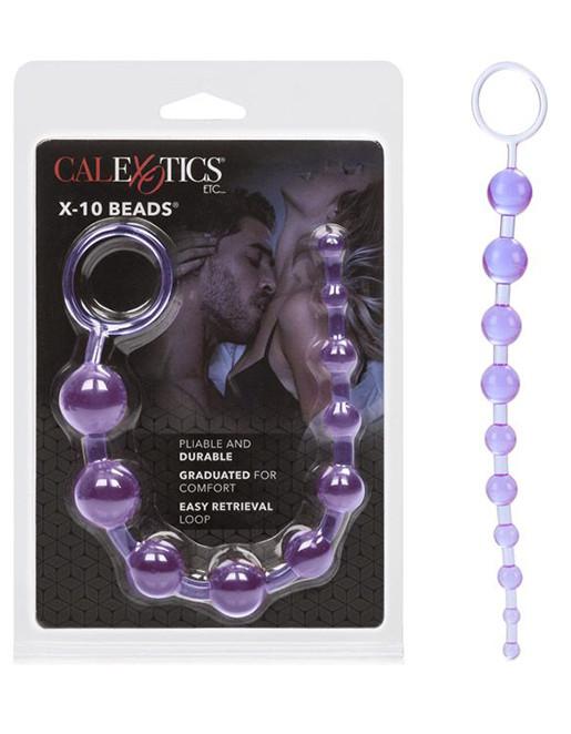 Cal Exotics X10 Anal Beads Purple Front Package