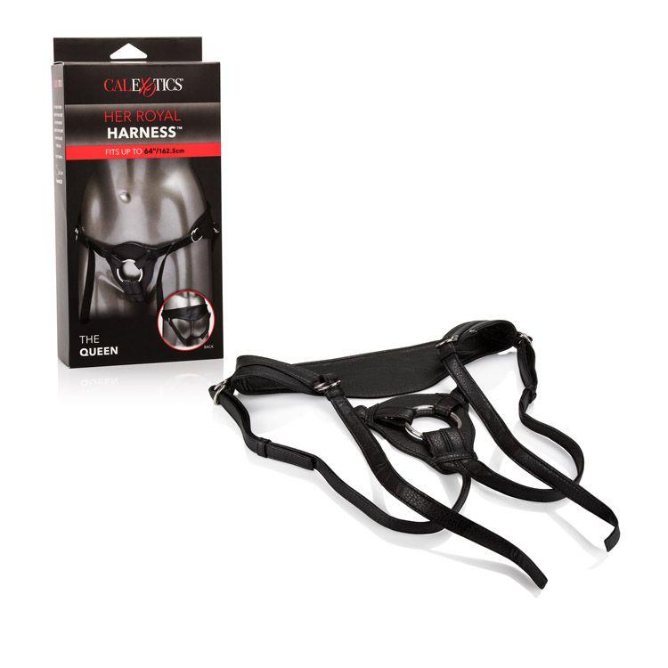 Cal Exotics Her Royal Harness The Queen Black - Novelties - Harness