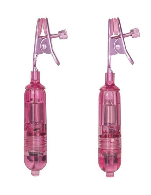 Cal Exotics Nipple Play One Touch Micro Vibro Clamps - Fetish BDSM - Nipple play