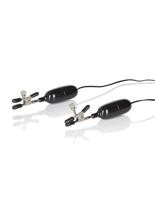 Cal Exotics Nipple Play Vibrating Nipple Clamps - Fetish BDSM - Nipple play