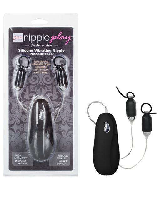 Cal Exotics Nipple Play Silicone Vibrating Nipple Pleasurizers - Fetish BDSM - Nipple play