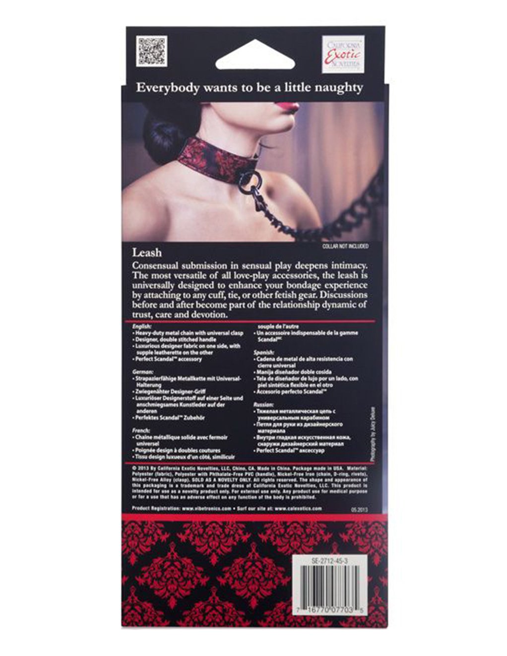 Scandal Metal Chain Leash - Fetish BDSM - Collar Leash