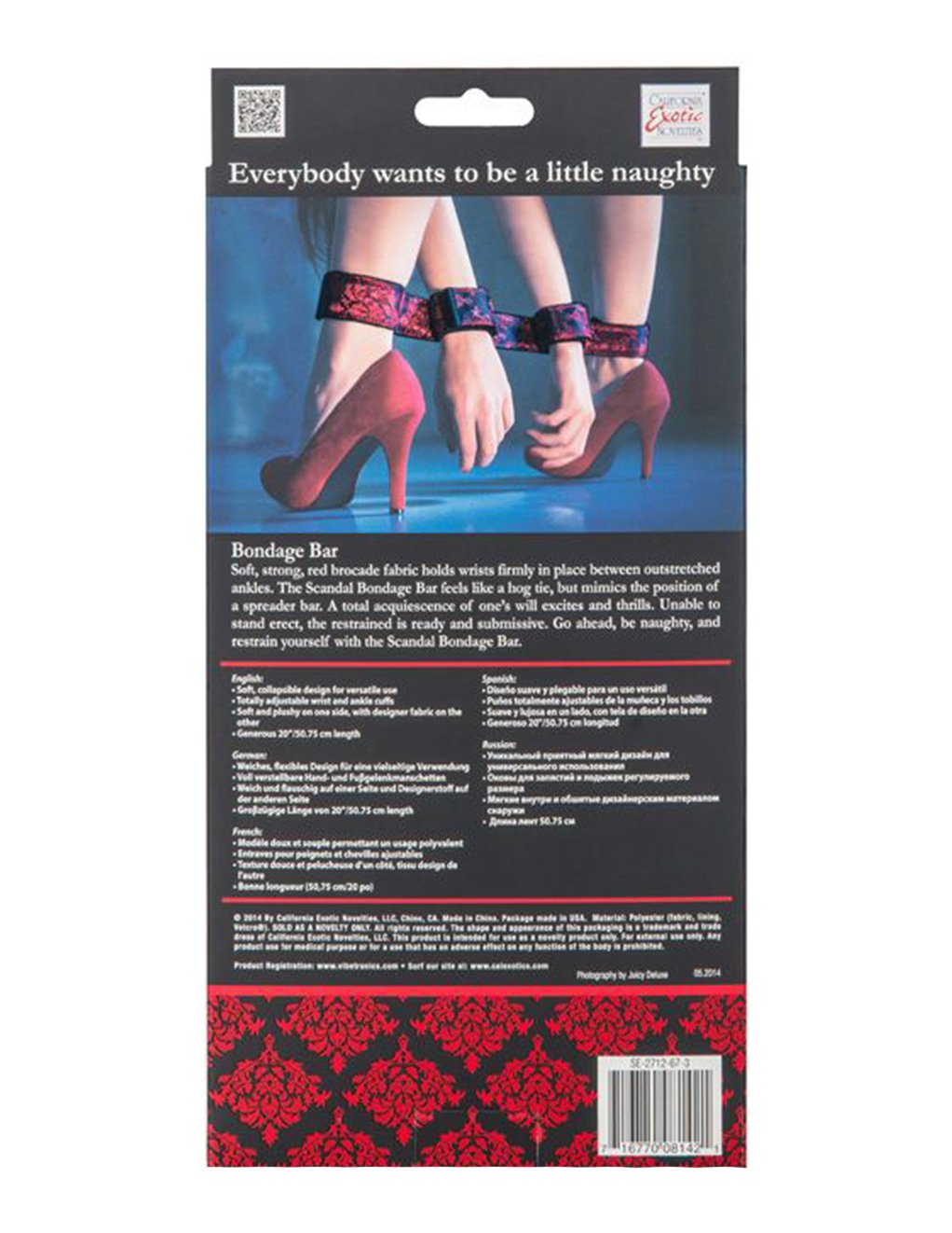 Scandal Bondage Bar Restraints - Fetish BDSM - Restraints