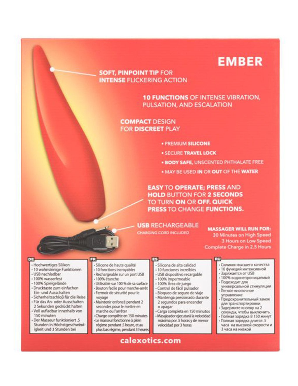 Cal Exotics Red Hot Ember Massager - Novelties - Massager