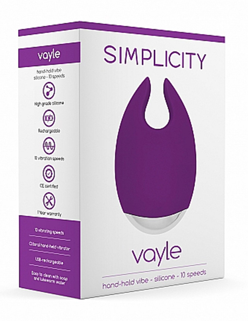 Simplicity Vayle Hand Held Vibrator - Novelties - External