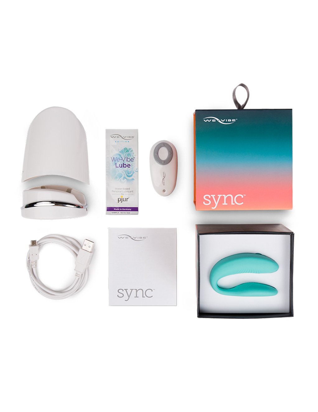 We-Vibe Sync Adjustable Couples' Vibrator Teal - Novelties - Massager