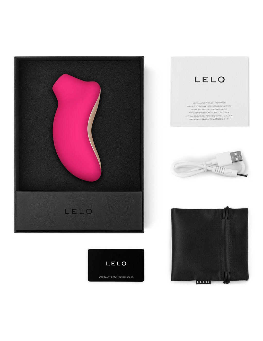 Lelo Sona Cruise Sonic Clitoral Massager Cerise - Novelties - External