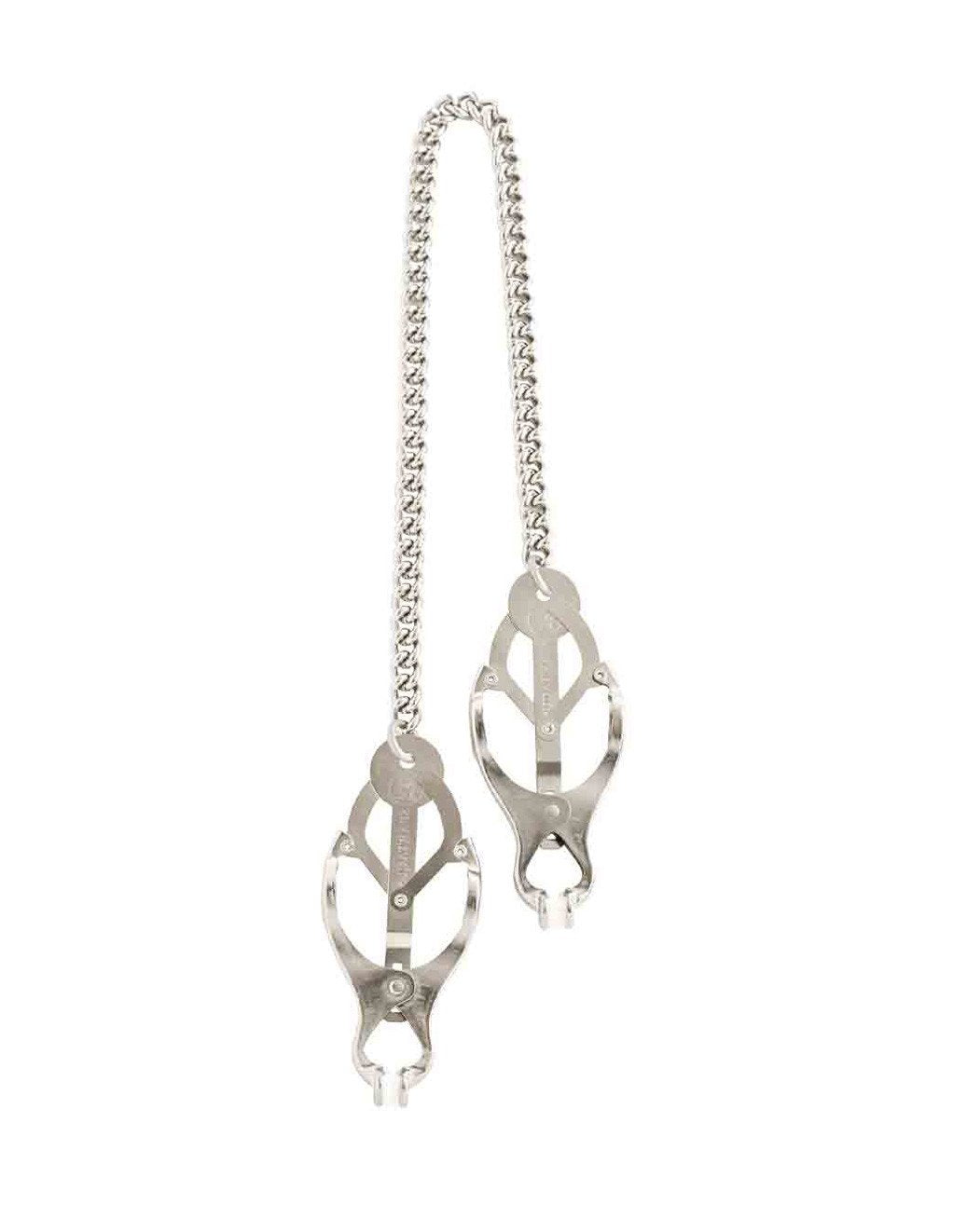 Spartacus Clover Nipple Clamps with Chain Link