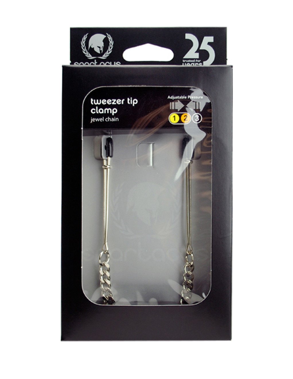 Spartacus Jewel Chain Tweezer Nipple Clamps Package