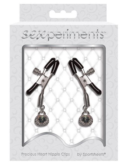 Sportsheets Sexperiments Precious Heart Nipple Clips - Fetish BDSM - Nipple play