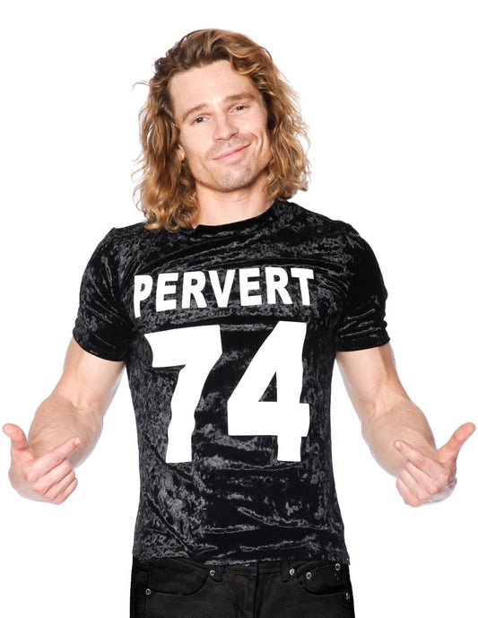 Hustler Men's Pervert 74 Velvet Short Sleeve Tee - Apparel Mens - Tops