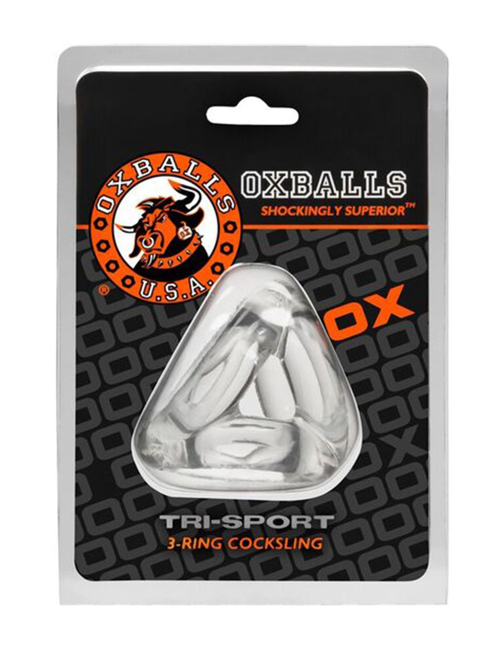 Oxballs Tri Sport Cocksling Clear - Novelties - Cockring