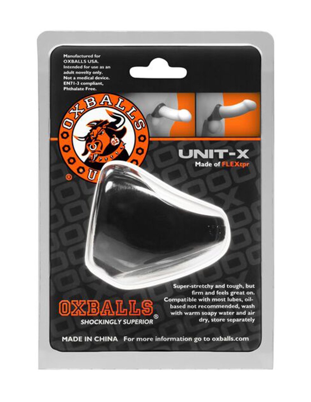 Oxballs Unit-X Cocksling Black - Novelties - Cockring