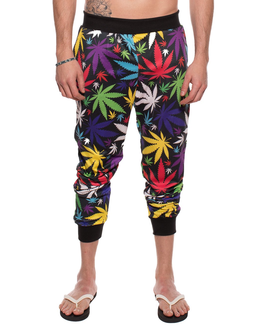Multi Leaf Print Jogger