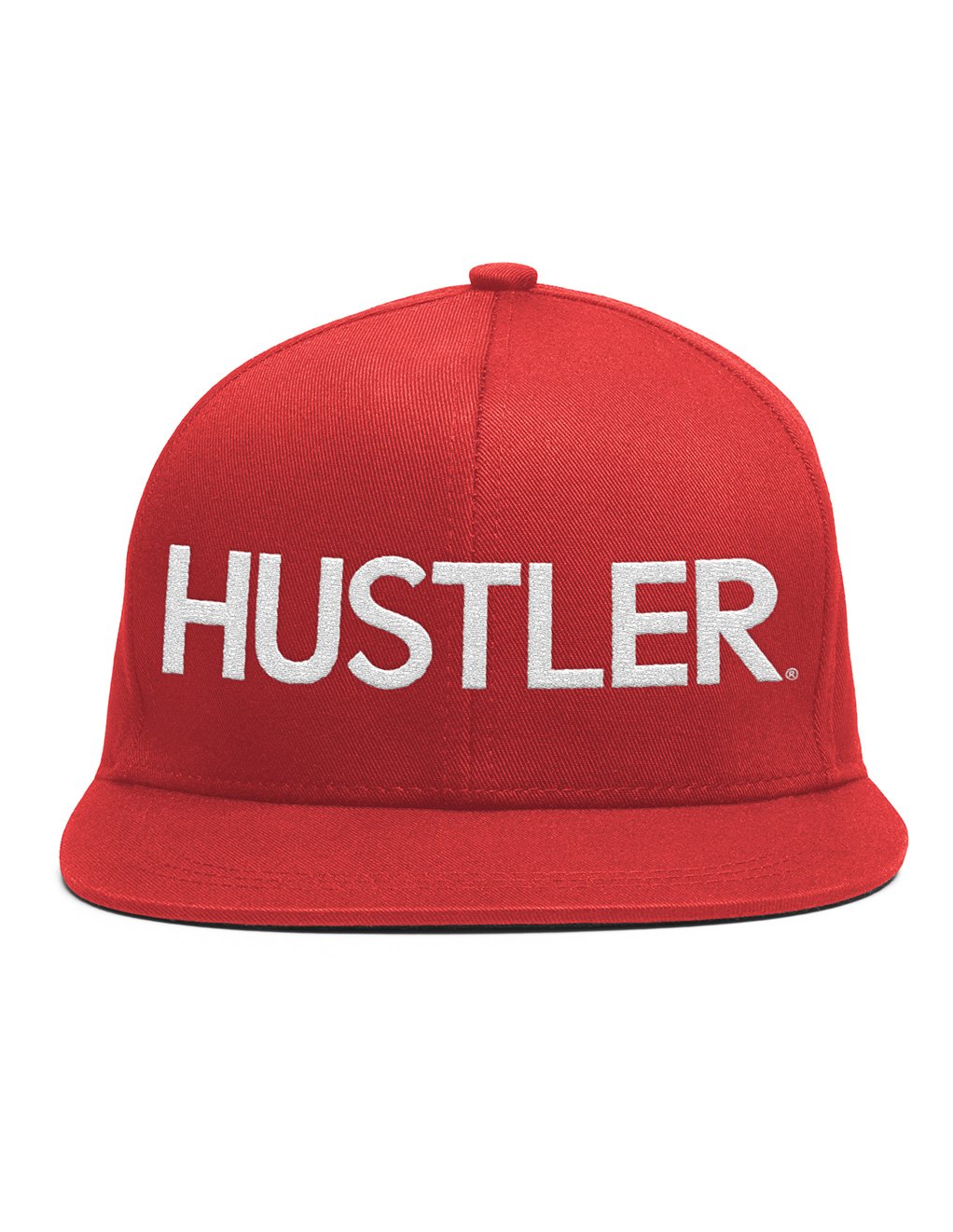 HUSTLER Classic Logo Snapback Hat-RED/WHITE