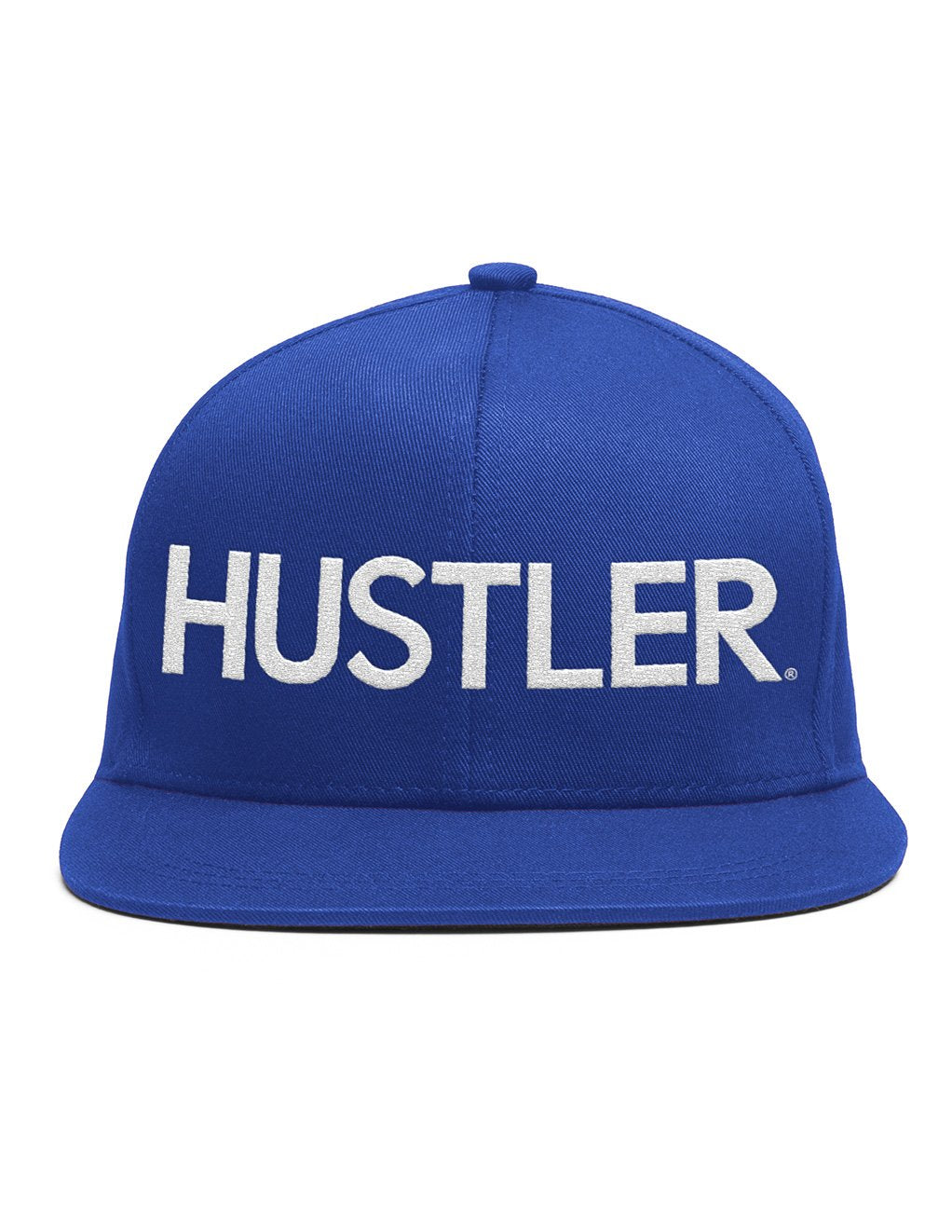 HUSTLER Classic Logo Snapback Hat-ROYAL/WHITE