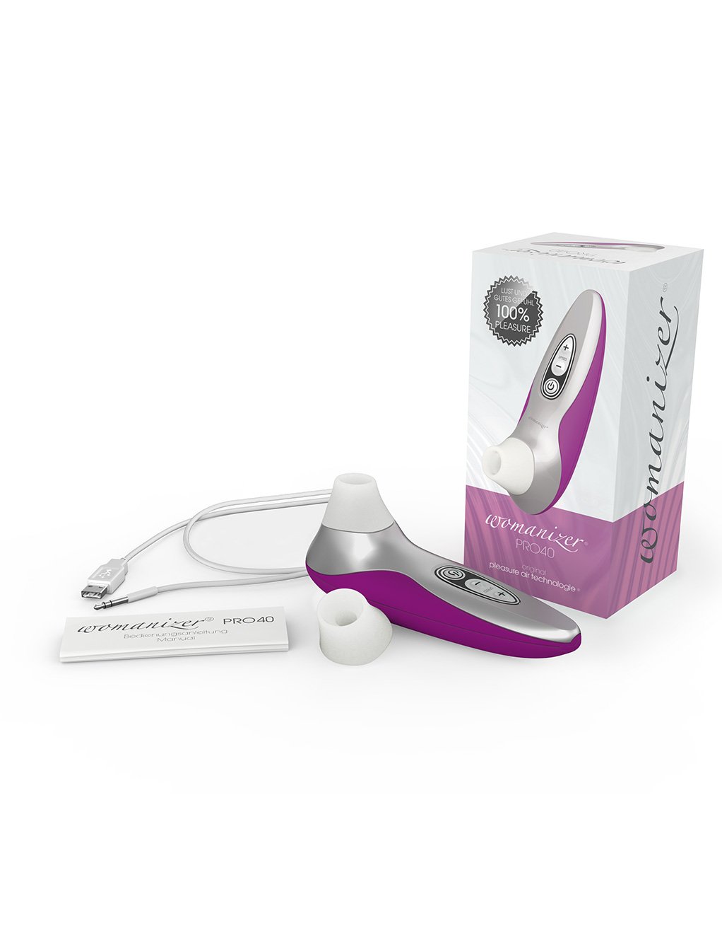 Womanizer Pro40 Clitoral Stimulator Magenta - Novelties - External