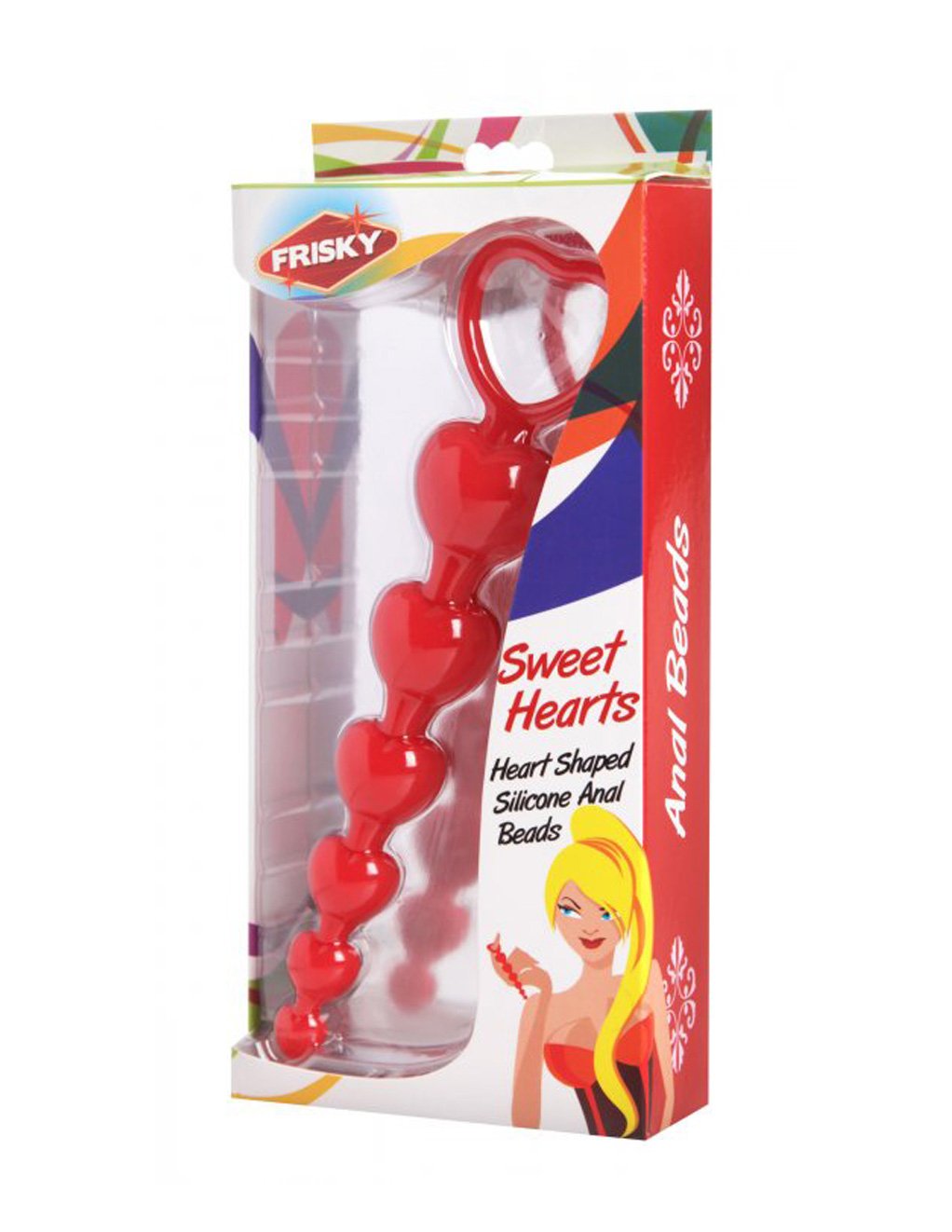 Frisky Sweet Heart Silicone Anal Beads