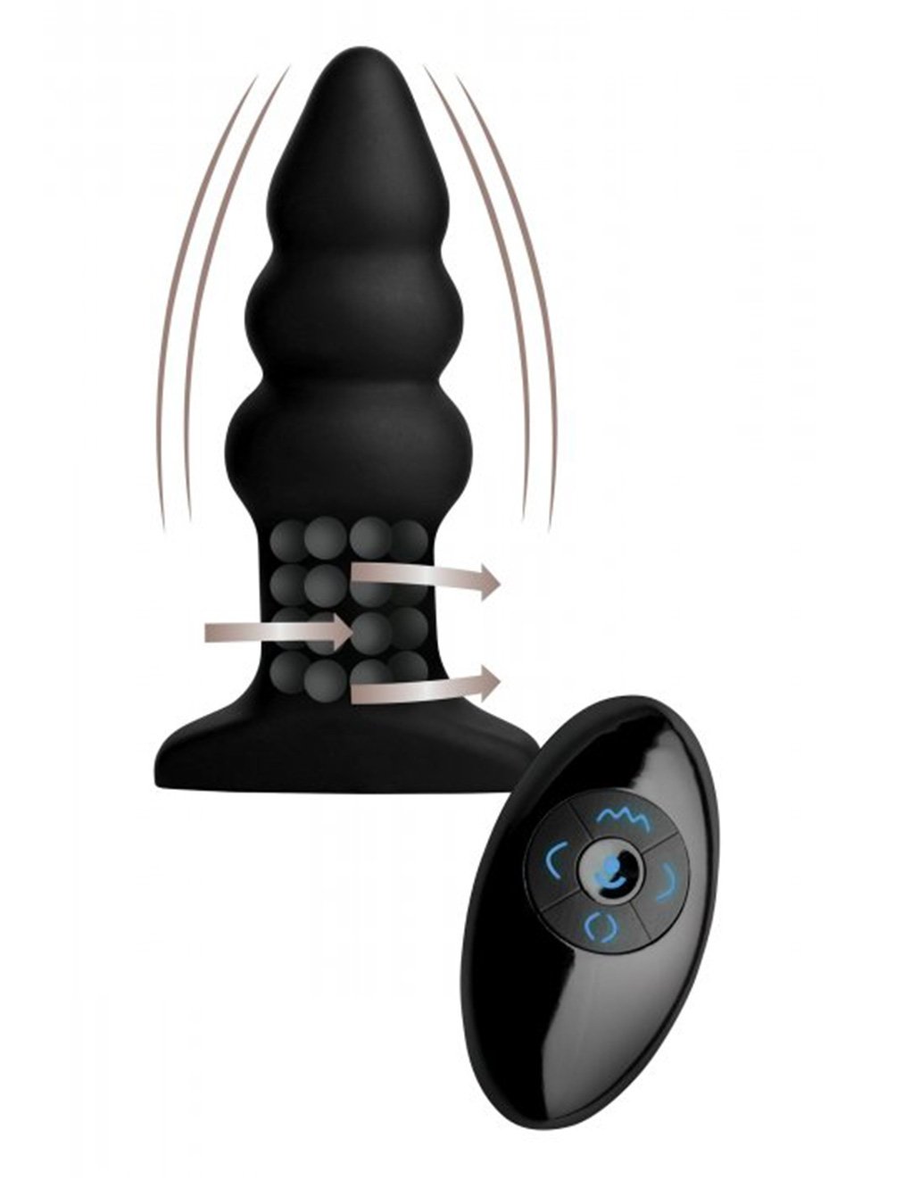 Rimmers Model I Rippled Rimming Plug with Remote