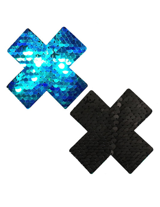 Neva Nude Ariel Reversible Sequin X Factor Pasties - Lingerie - Accessories