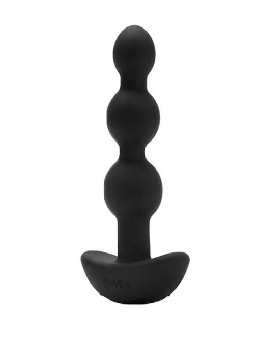B-Vibe Triplet Vibrating Anal Beads Black