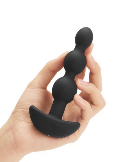 B-Vibe Triplet Vibrating Anal Beads Black - Novelties - Beads