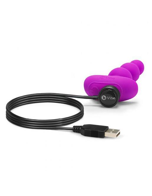 B-Vibe Triplet Vibrating Anal Beads Pink - Novelties - Beads