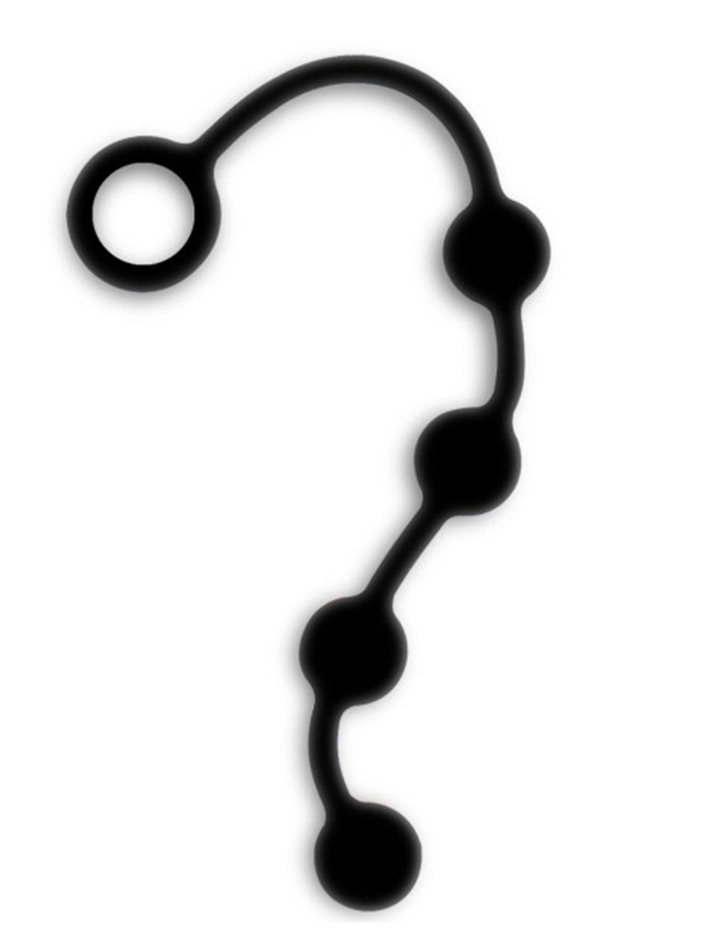 Excite Silicone Anal Beads Black - Novelties - Beads