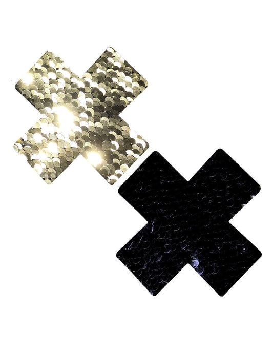 Neva Nude Athena Reversible Sequin X Factor Pasties - Lingerie - Accessories