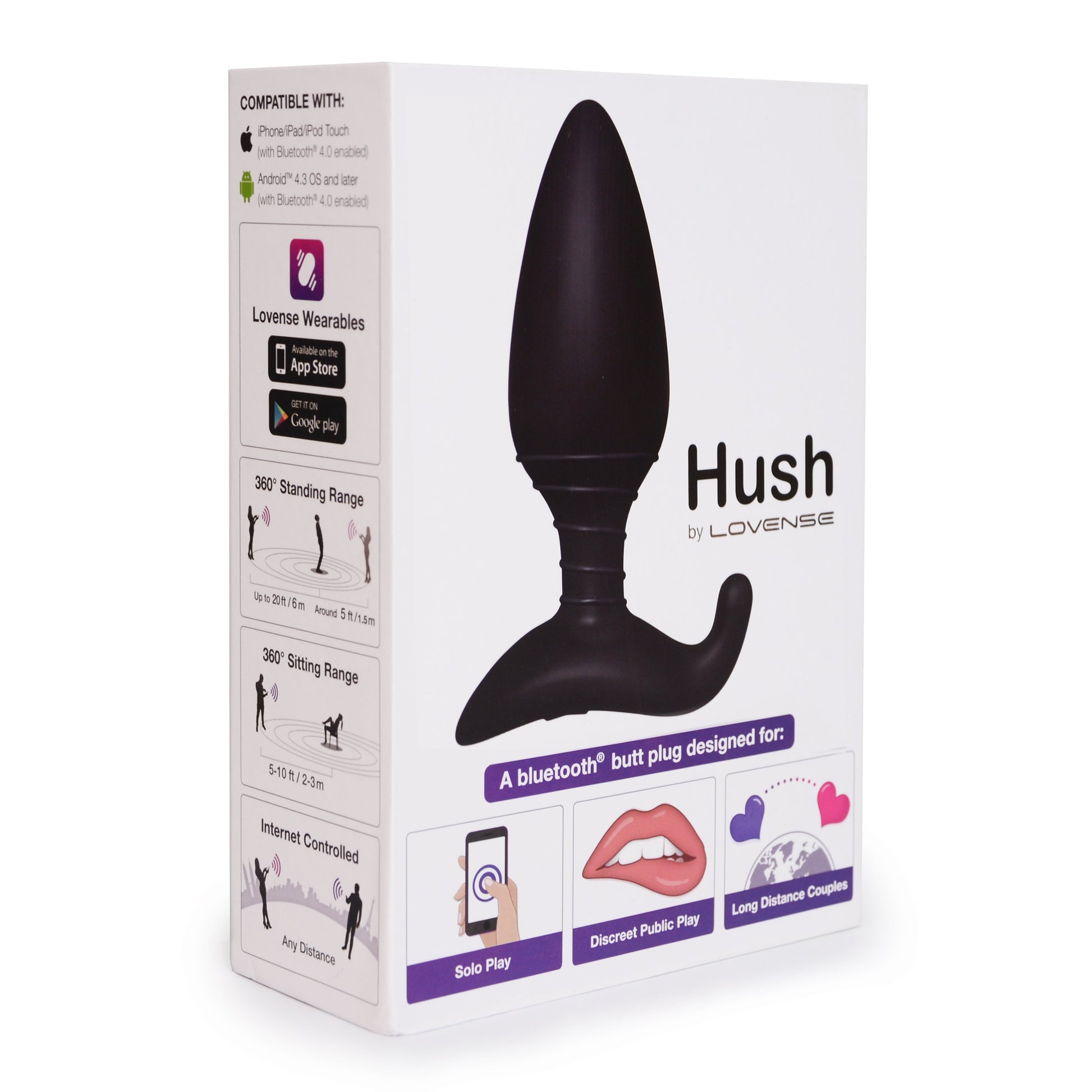 Lovense Hush Remote Control Vibrating Butt Plug Small - Novelties - Plug