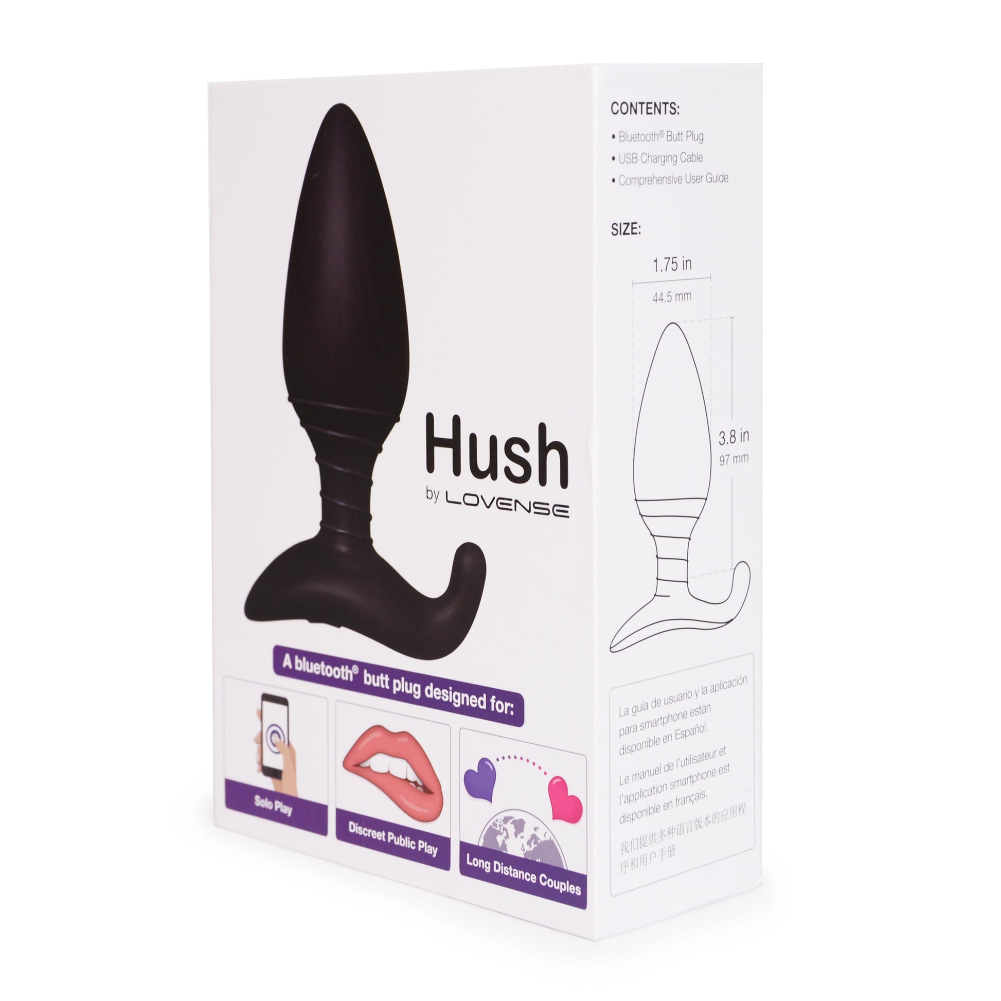 Lovense Hush Remote Control Vibrating Butt Plug Small - Novelties - Plug